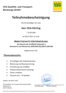 Arbeitsschutz-Schulung Zertifikat Arbeitsschutz-Schulung Zertifikat